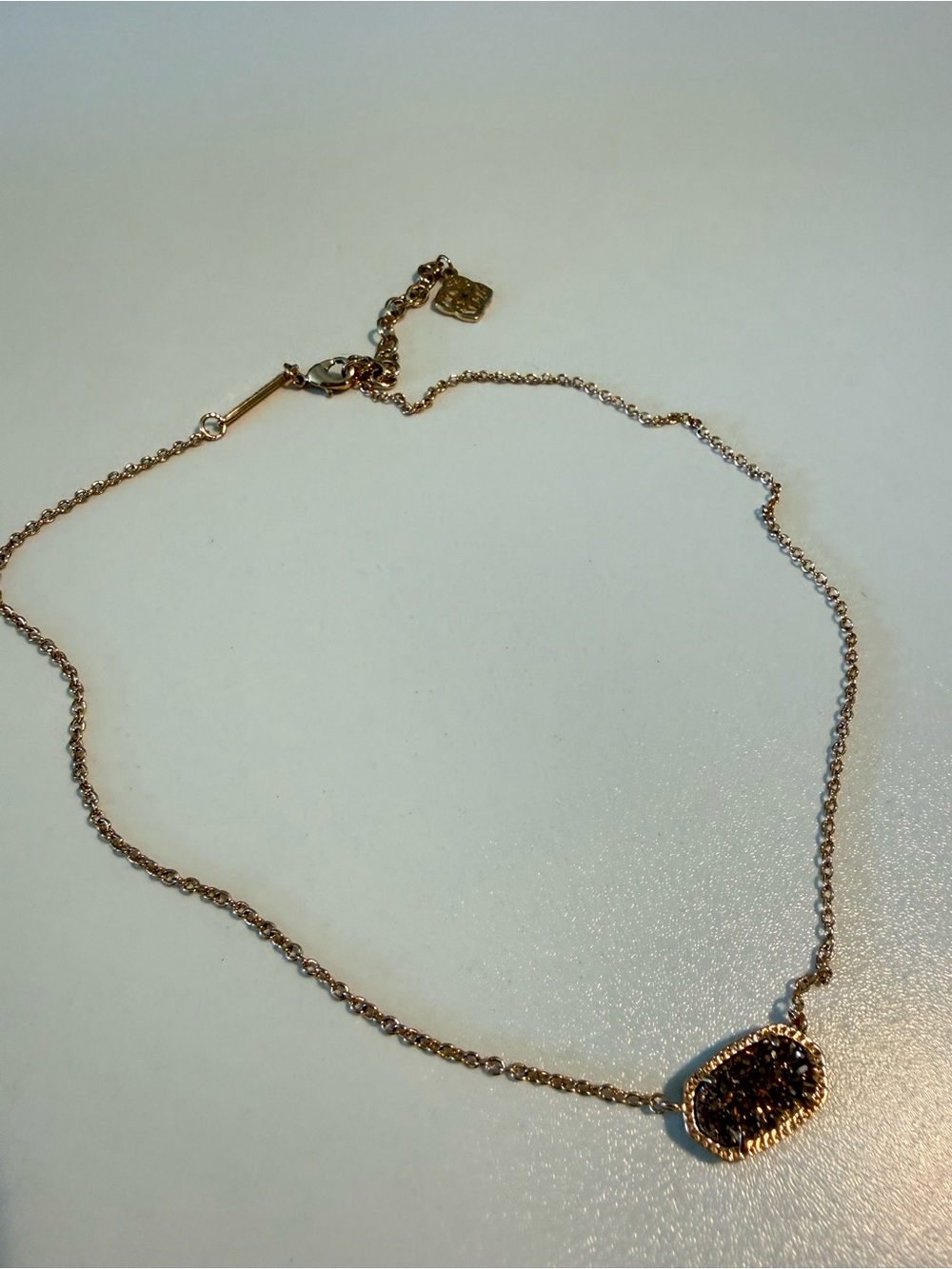Kendra Scott Elisa Gold Drusy Pendant Necklace Jewelry Classic Elegant Daily
